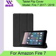 Fire 7 Flip Cover Trifold PU Leather Stand Protective Case for Fire 7 2017 / Fire 7 2019