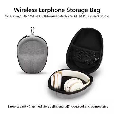 Hard EVA Headphone Carrying Case Pouch for SONY WH-1000XM4 Xiaomi Audio-technica ATH-M50X ATH-M20X B