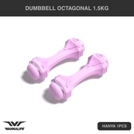 Wannalife 1.5kg Octagonal Dumbbell | Dumbbell Dumbbell Dumbbell Barbell Weight Lifting Barbell 1 kg 