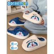slippers for women men slippers bedroom slippers Doraemon Cotton Slippers - Plush, Anti-Slip Winter 