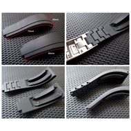 20mm Black Blue Silicone Rubber Watch band For Rolex strap Rolex Daytona Submariner GMT Bracelet