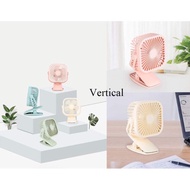 360Adjust LEDLight Mini Clip Fan Baby Stroller USB Charge kipas kepit SoYt