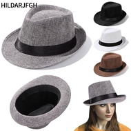 HILDARJFGH Jazz Cap Spring Summer Autumn Gangster Cap Felt Top Hats