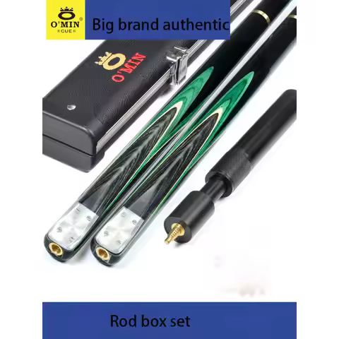 New Arrival OMIN Snooker Cue Stick Ash Wood Shaft 9.8mm/10mm Tip Size 3/4 Split With Snooker Cue Cas
