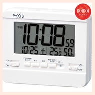 Seiko clock, desk clock, alarm clock, wall clock, digital, temperature and humidity display PXYS. Body size: 9×10.5×4.2cm NR538W