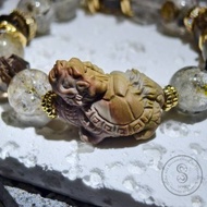 【Dream Crystal Art】玄黃靈韻-阿拉善龍龜閃靈水晶設計款手串