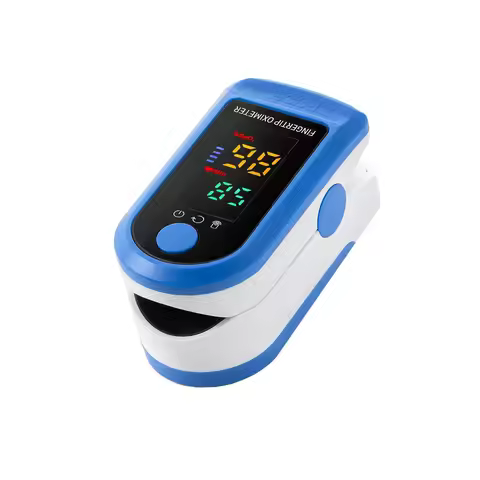 Finger Pulse Oximeter Fingertip Blood Oxygen Saturation with Pulse Monitor SpO2 Oximeter with Lanyar