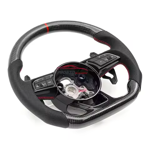 Car Carbon Fiber Sports Steering Wheel for Audi A1 A3 A4 A5 A6 A7 Q2 Q3 Q7 B8 B9 S5 Rsq8 R8 Mk1 RS3 