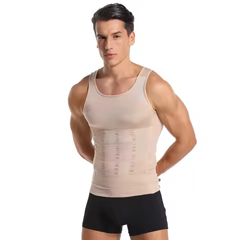 Men's Shapewear Slimming Body Corset Vest Shirt Compression Abdomen Tummy Belly Control Slim Waist C