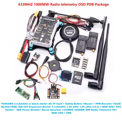 NEW PIXHAWK White Shell PIX 2.4.8 M9N 32 Bit Flight Controller Autopilot with 4G SD Safety Switch Bu