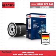 0986AF0363 Bosch oil filter for Axia Bezza Myvi D20N Ativa Aruz (15601-00R02)