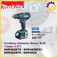 [SG STOCK] MAKITA DHP482 CORDLESS HAMMER DRIVER DRILL (DHP482RTE / DHP482RFX1 / DHP482RFE / DHP482Z)