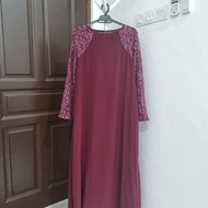 PRELOVED Poplook Dress size xxl maroon