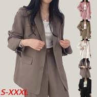 Woman Blazer Jacket Long Women Set Pink Office Korean Single Breasted Business Wear S-XXXL