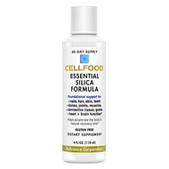 Cellfood Essential Silica Anti-Aging Formula, 4 fl oz - Supports Healthy Bones, Joints, Hair, Skin, Nails, Teeth &amp; Gums - Easy to Absorb Liquid - Gluten Free, Thiaminase Free, Non-GMO - 40-Day Supply
