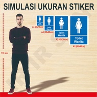 STIKER TOILET WANITA SAFETY SIGN K3 ISO ANSI