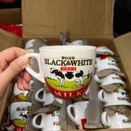 一套黑白淡奶 香港版 港式茶餐廳奶茶杯 咖啡杯套250ml 馬克杯陶瓷杯