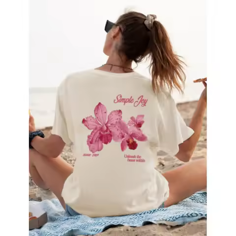 European and American Shein's best-selling floral-patterned printed summer fashion versatile pure co