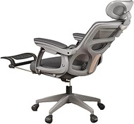 Home Work Chair Home Office Desk Chair with Headrest And Backrest Adjustable 360 Swivel Task Chair Computer Executive Desk Chair with Wheels Ergonomic Office Chair with Footrest Grey (Color : Grey)