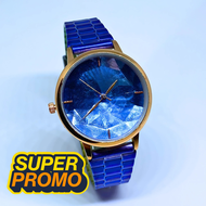 PROMO!!! JAM TANGAN WANITA CEWEK TERBARU 2025 TALI RUBBER KEKINIAN MEWAH ELEGAN