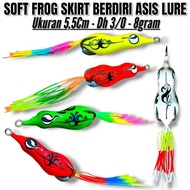 SOFT FROG SKIRT STANDING ASIS LURE SIZE 5.5CM - DH 3/0 - 8GRAM. CASTING BAIT