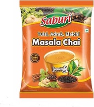 Saburi Masala Tea | 100% Natural Spices - Tulsi, Adrak & Elaichi | Immunity Booster | Assam Tea | Ma