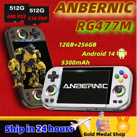 ANBERNIC RG 477M Handheld Game Console Android 14 4.7" LTPS In-Cell Multi-touch Screen Video Gaming 