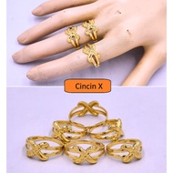 Cincin Silang Padu Cross Ring Emas 916 Original Cincin Emas Cincin Padu Cincin Bajet Emas 916 Bajet 