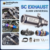 SC Project Exhaust Pipe  Ezkos Muffler Exhaust Muffler Pipe Silencer Motor Tabung Muffler Universal 