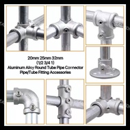 IH:1/2(20mm),3/4(25mm),1(32mm) Aluminum Alloy Round Tube Pipe Connector Fitting Accessories