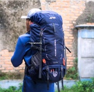 Tas Carrier Rei Toba 60L+Raincover Tas Gunung Rei Toba 60Liter