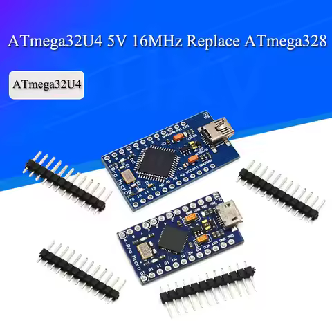 Pro Micro ATmega32U4 5V 16MHz Replace ATmega328 For arduino ATMega 32U4 Pro Mini With 2 Row Pin Head