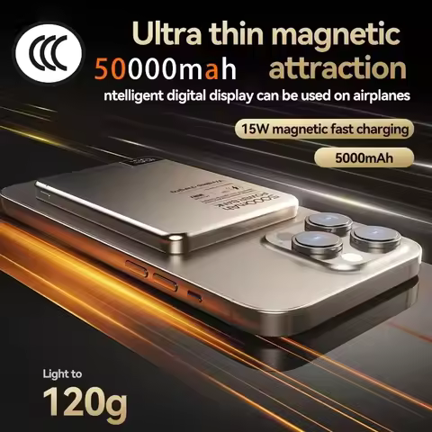Magnetic Wireless PowerBank PD22.5W Digital Display Fast Charging 5000mAh External Battery For Magsa