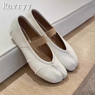 Designer Split Toe Single Shoes Womens Flat Bottom Shallow Mouth Mary Jane Shoes Muller Shoes Cover