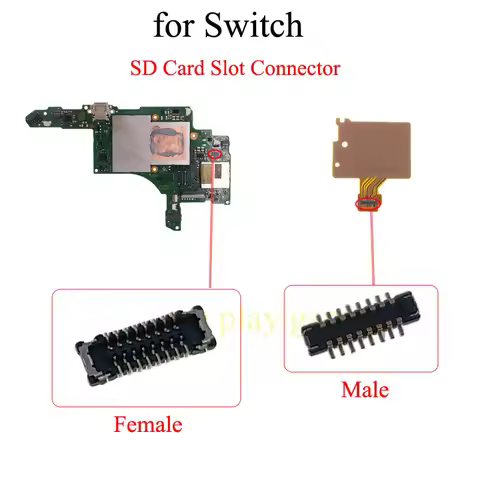 1-50PCS For Nintendo Switch SD/TF SD Card Slot Connector Female & Male 16PIN Socket For Switch Mothe