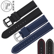 2024 High quality■❄۞ 蔡-电子1 Silicone watch strap suitable for Tissot Longines Huawei Mido helmsman Citizen rubber watch chain men and women 20 22mm