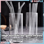 10pcs Reusable Glass Straight Pipe Elbow Pipe Elbow Pipe Borosilicate or Pyrex Glass Tubularis Straw