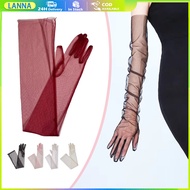 The Shop Is In Thailand. 55cm.breathable Lace Bridal Arm Sleeves Elbow Gloves Evening For Going Out 