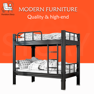 Loft Bed Frame Double Deck Bed with stairs Bunk Bed Sofa Bed Iron Bed Daybed Iron Frame Bed