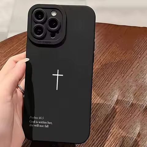 Psalm 46:5 Cross Christian Stylish TPU Phone Case For Samsung Galaxy S25 Ultra S24 S23 S22 S21 S20 P