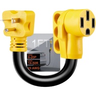 Kabel Penyesuai Pengecas EV NEMA 6-20P ke 14-50R, 20A 220V 3 Pin Lelaki ke 4 Pin Perempuan (Maks 16A