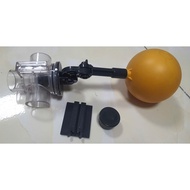 TRANSPARENT mechanical float (can be attached to shrink, loose, 40mm T or straight to 32mm pipe), du