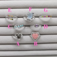 Natural crystal Ghost Phantom, Rhodochrosite, Turquoise, Amethyst, Tourmaline, Aquamarine adjustable