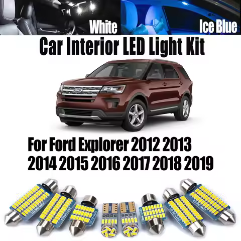 12Pcs Canbus For Ford Explorer 2012-2019 Car LED Lighting Interior Reading Dome Light Kit Accessorie