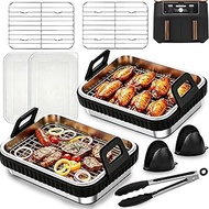 Airfryer Accessory Set 8-Piece Removable Silicone Ring 304 Stainless Steel Airfryer Accessories for 
