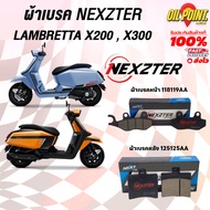 >> ส่งฟรี << ผ้าเบรค NEXZTER สำหรับ LAMBRETTA X200/X300