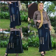 Long jeans skirt/ jeans skirt x/ jeans skirt stretch jeans skirt/ Jumbo Straight Jeans Skirt Latest 