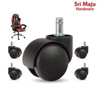 MAJU T5-OFC Quality Office Chair Twin Wheel Caster Roller lKEA V3 Gaming Chair Roda Kerusi Ofis Pejabat 5pcs Pack OFC