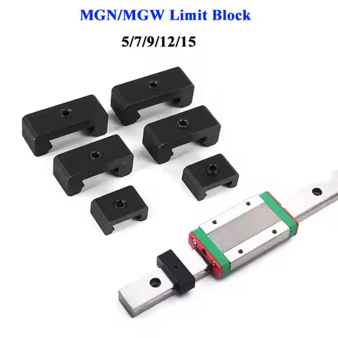 2PCS Steel Limit Block linear guide positioning block fixed block for MGN7 MGN9 MGN12 MGN15 MGN5 MGW