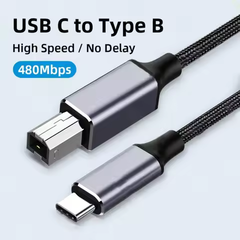 USB Type C to USB Type B 2.0 Cable 480Mbps For Macbook HP Canon Brother Epson Dell Samsung Printer T
